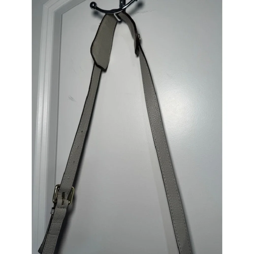 Aimee Kestenberg Grey Pebble‎ Leather Satchel Crossbody Bag Gold Hardware